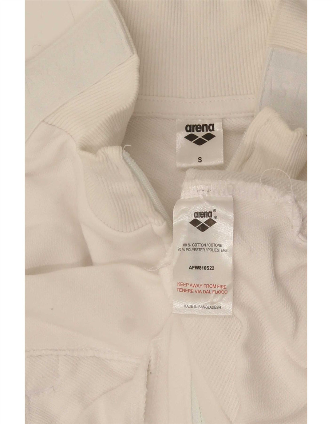 Γυναικεία φόρμα Arena Oversized Top Jacket UK 10 Small White Cotton