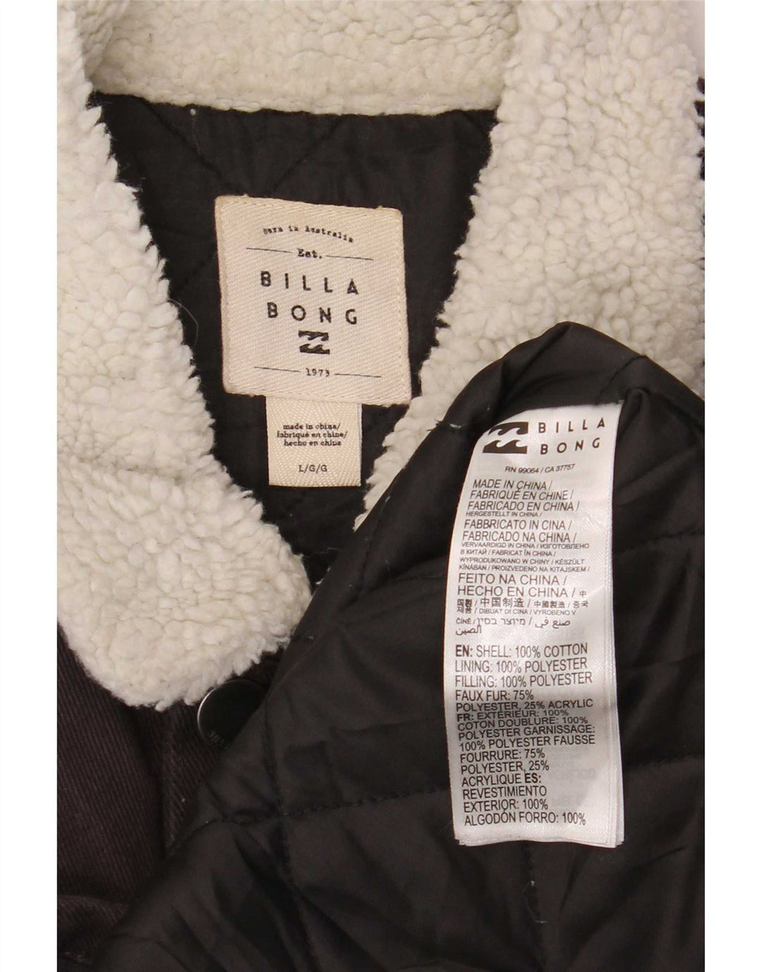 Billabong Ανδρικό τζιν μπουφάν UK 40 μεγάλο γκρι βαμβακερό