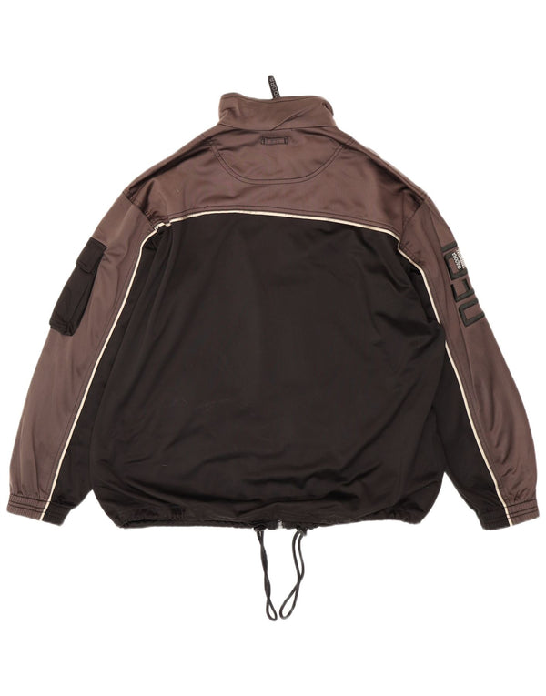 Ανδρική φόρμα φόρμας γραφικών Diadora Top Jacket UK 42 Large Black Colourblock