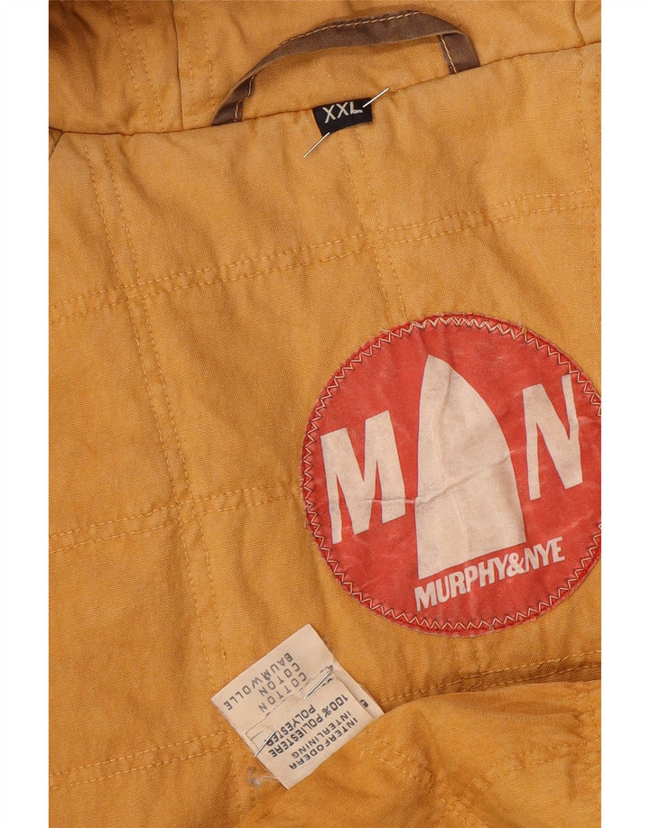 Murphy & Nye Ανδρικό παλτό αντιανεμικό με κουκούλα UK 44 2XL καφέ πολυεστέρας