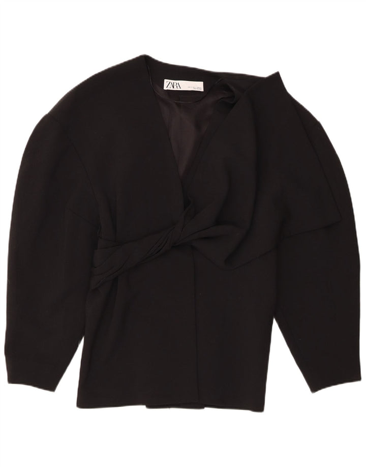 Zara Γυναικείο σακάκι UK 10 Small Black Polyester