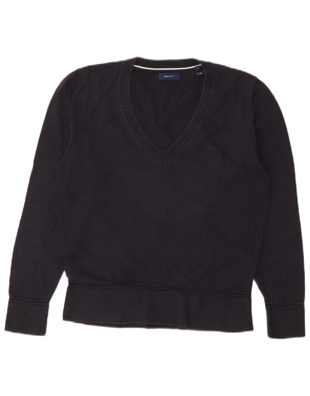 Γυναικείο πουλόβερ με λαιμόκοψη Gant UK 10 Small Navy Blue