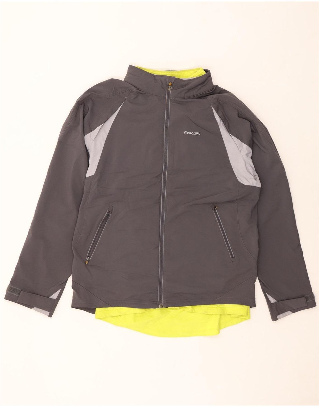 Ανδρικό μπουφάν REEBOK Windbreaker UK 40 Large Grey Colourblock Πολυεστέρας