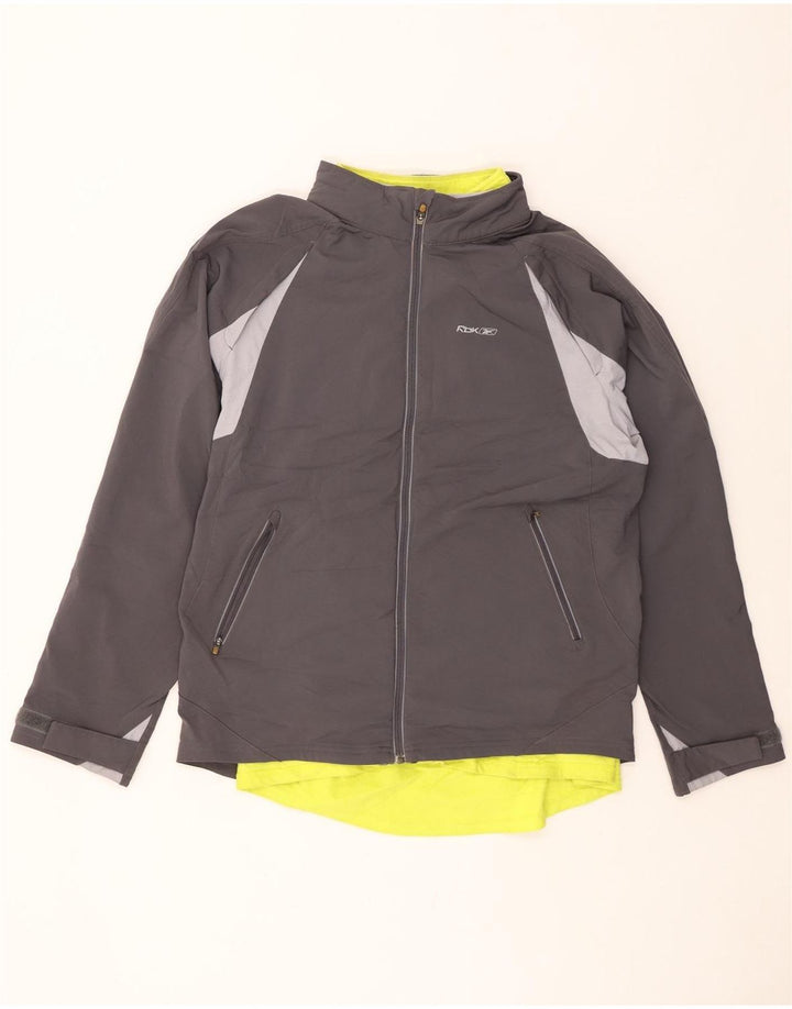 Ανδρικό μπουφάν REEBOK Windbreaker UK 40 Large Grey Colourblock Πολυεστέρας