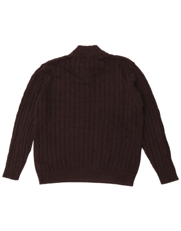Ανδρικό πουλόβερ Marks & Spencer Blue Harbour με φερμουάρ, μαύρο μεγάλο
