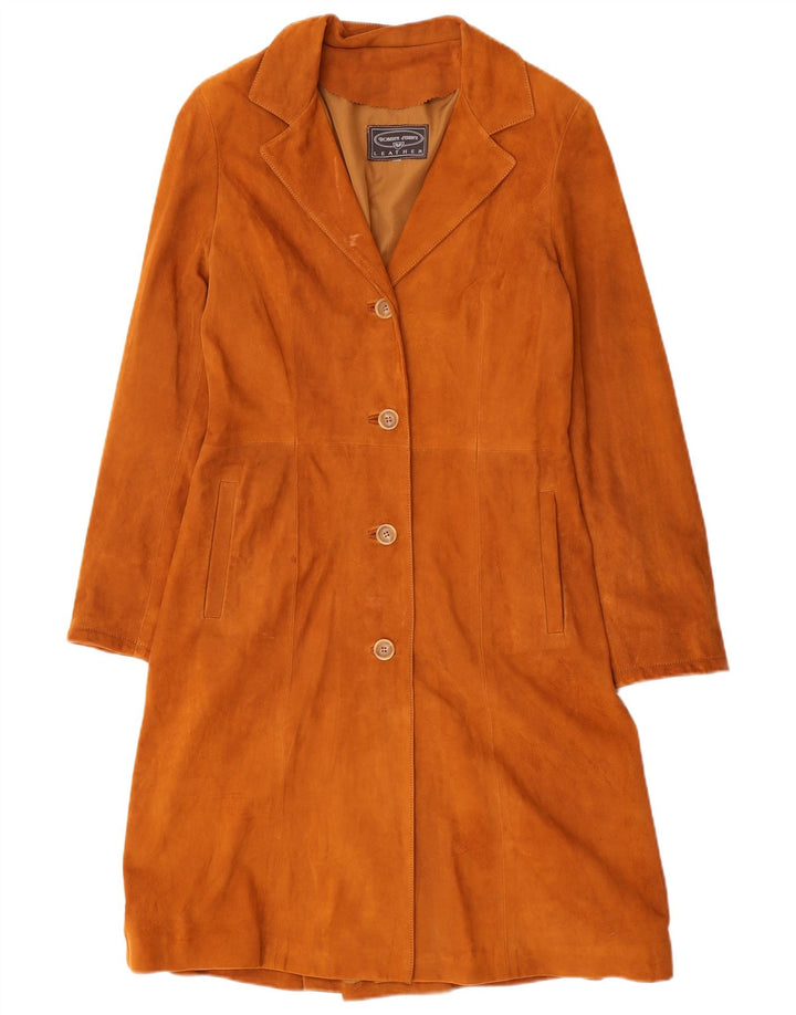 Roberta Ferrini Γυναικείο Σουέντ Πανωφόρι UK 10 Small Brown Δερμάτινο