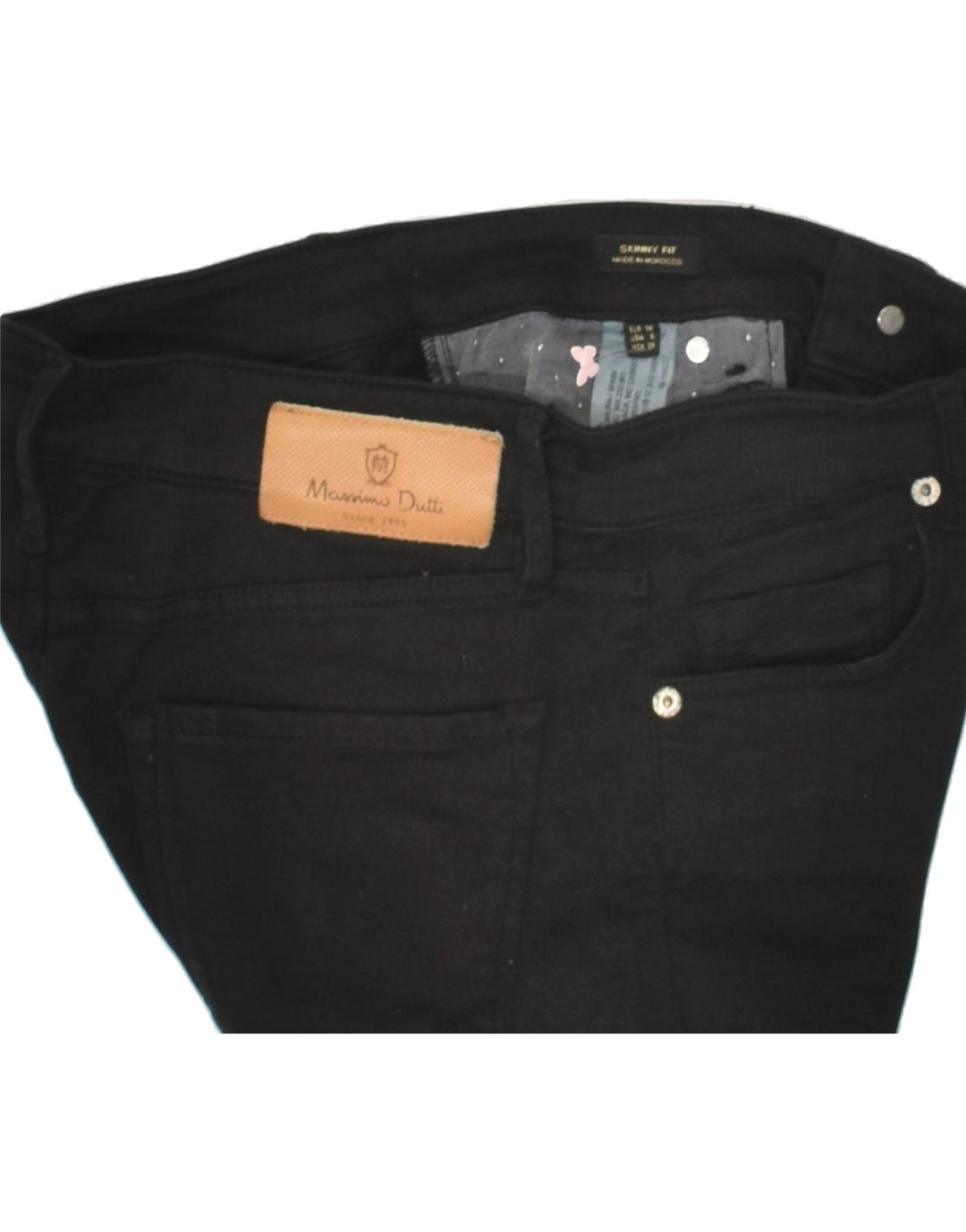 MASSIMO DUTTI Womens Skinny Casual Trousers EU 38 Small W28 L29 Black | Vintage Massimo Dutti | Thrift | Second-Hand Massimo Dutti | Used Clothing | Messina Hembry 