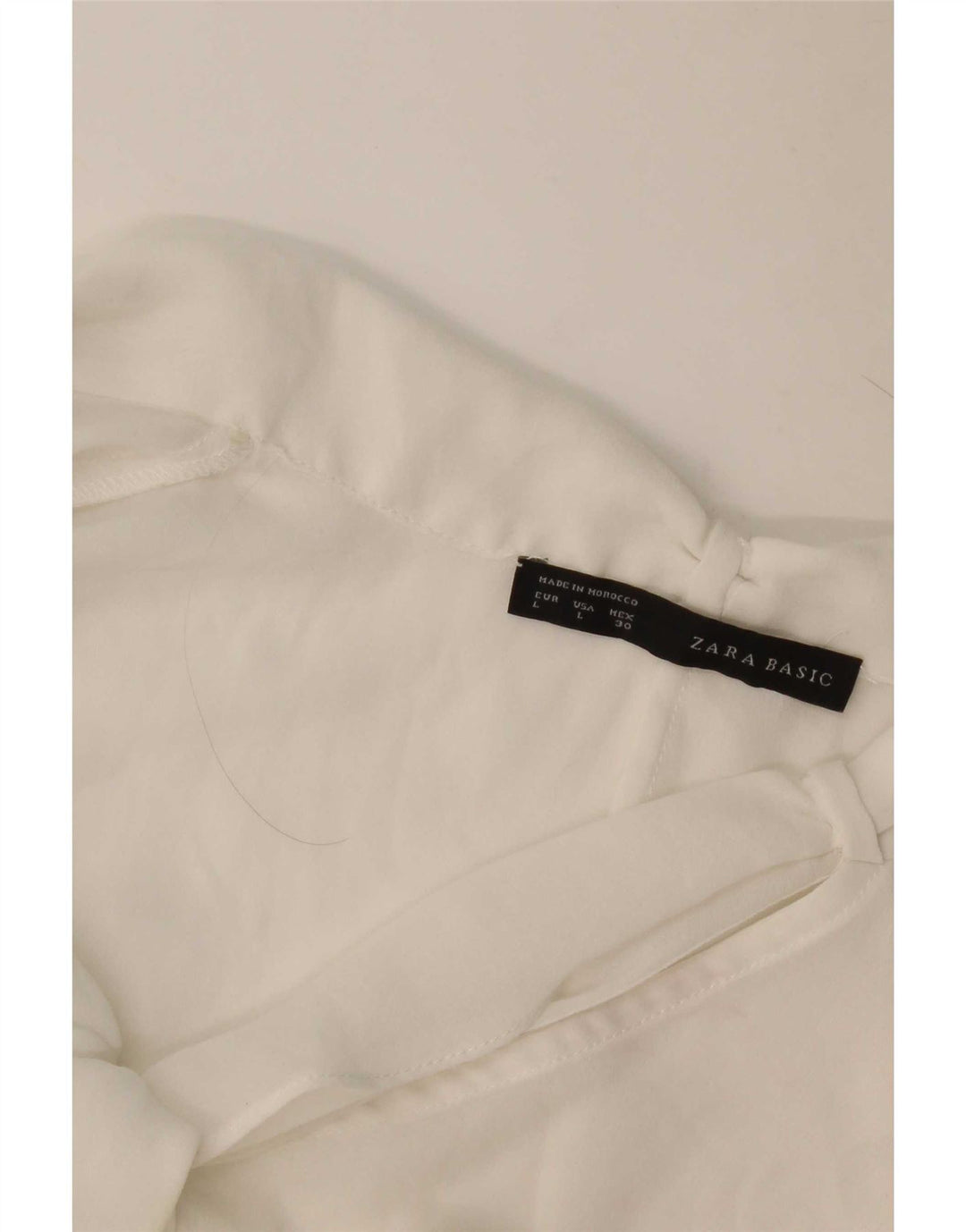 Γυναικεία μακρυμάνικη μπροστινή γραβάτα Zara See Through Top UK 16 Large White