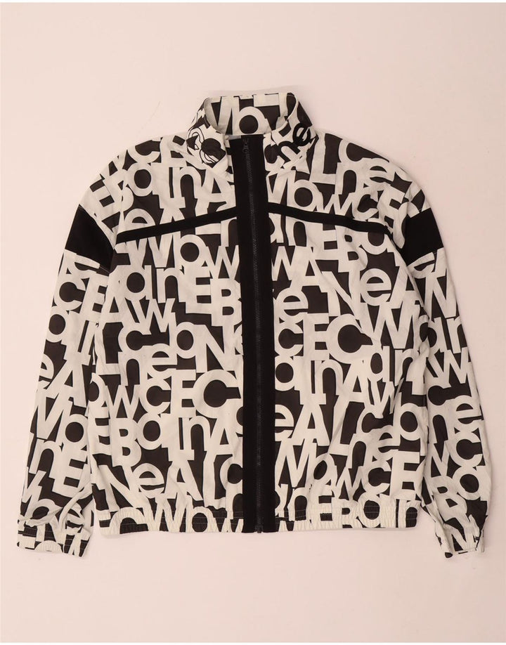 New Balance Γυναικείο γραφικό Oversized Bomber Jacket UK 10 Small White