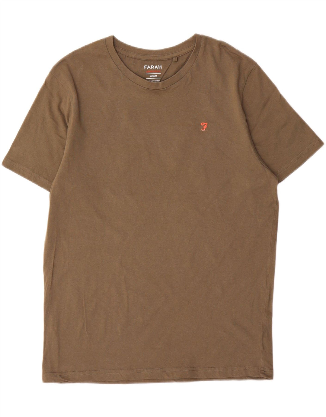 Farah Ανδρικό T-Shirt Top Μεσαίο Χακί Βαμβακερό