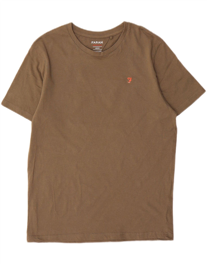 Farah Ανδρικό T-Shirt Top Μεσαίο Χακί Βαμβακερό