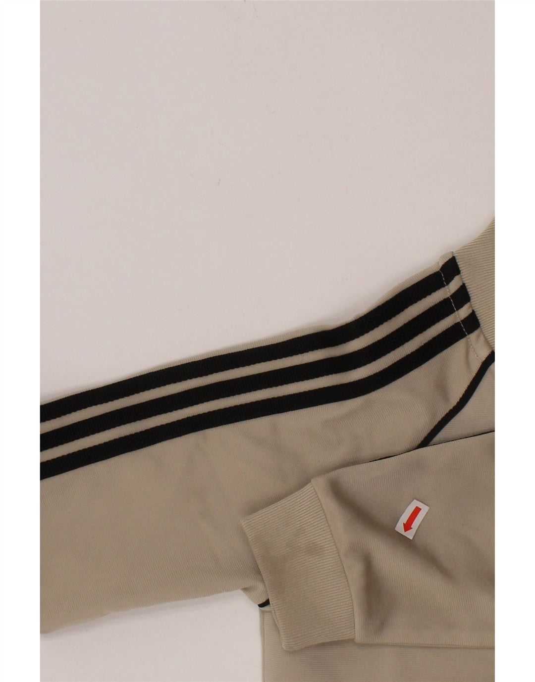 ADIDAS Boys Tracksuit Top Jacket 2-3 Years Beige Polyester