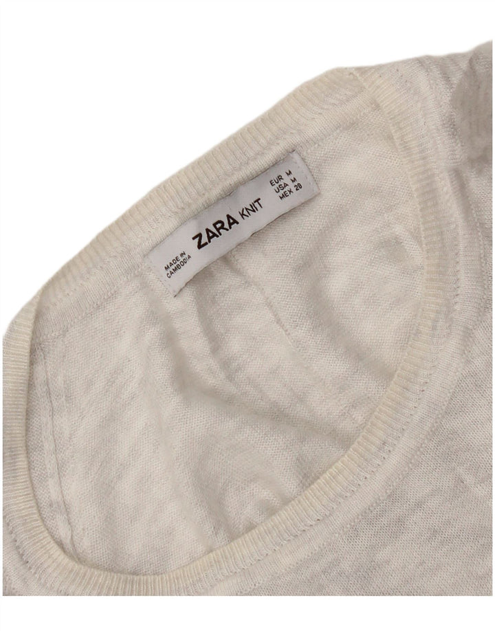 Zara Γυναικείο πουλόβερ με λαιμόκαυστο UK 14 Medium Grey