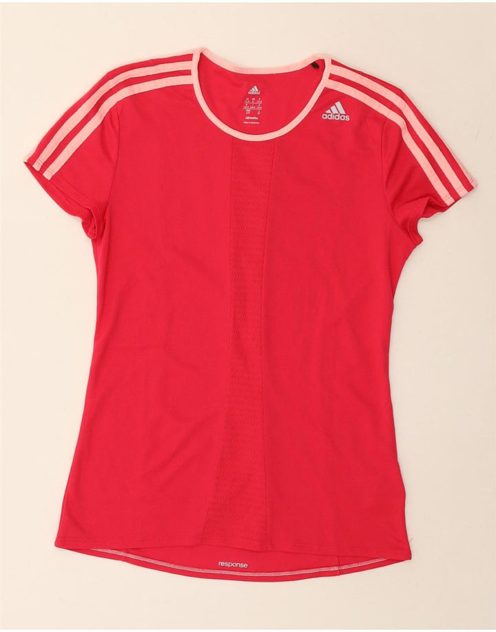 Adidas Γυναικείο T-Shirt Climalite Top UK 8/10 Small Pink Polyester
