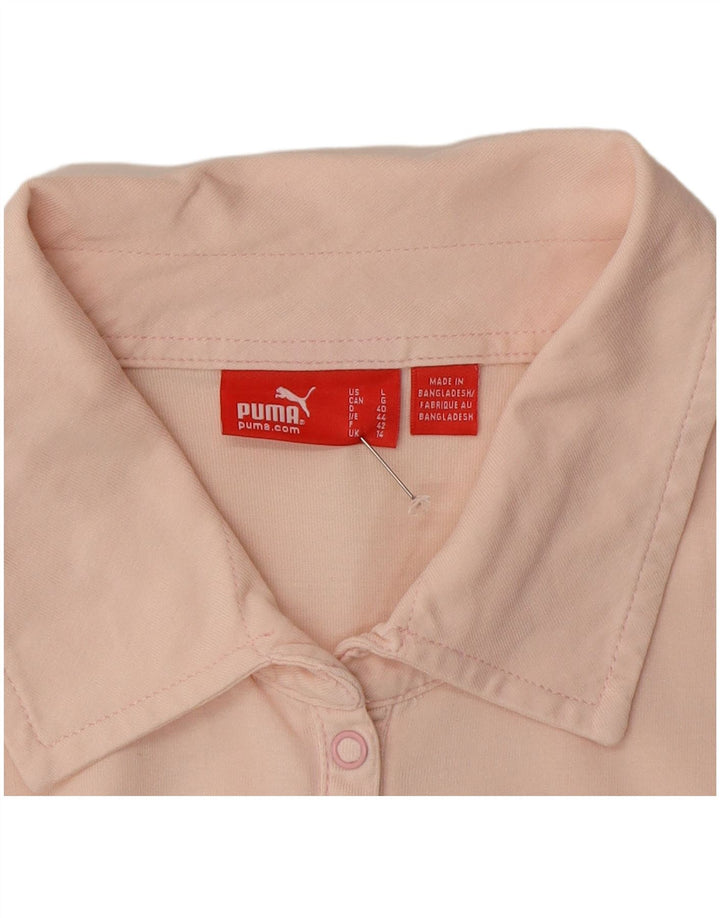 Puma Γυναικείο μακρυμάνικο μπλουζάκι πόλο UK 14 Medium Pink