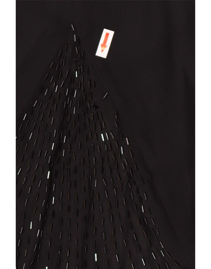 Luisa Spagnoli Γυναικεία Flared Φούστα IT 44 Medium W32 Black Silk