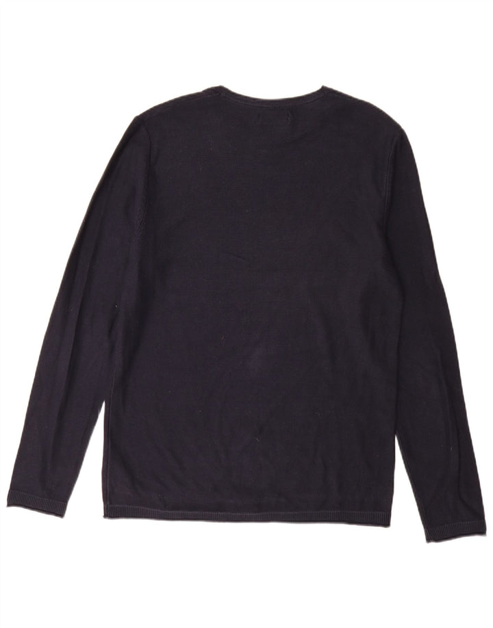 Jack & Jones Ανδρικό πουλόβερ με λαιμόκοψη μεγάλο μπλε ναυτικό
