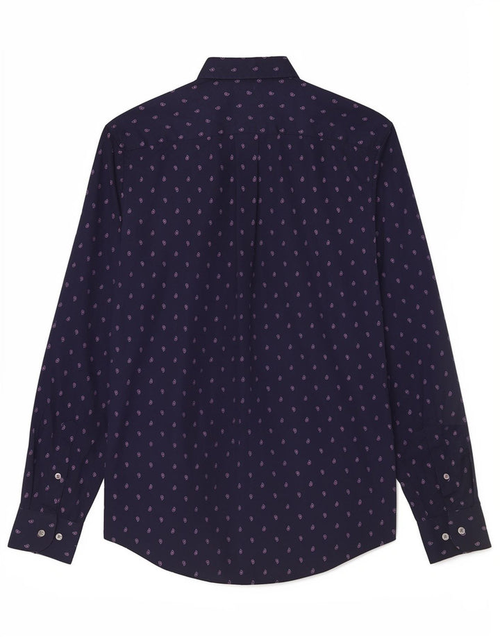 Ανδρικό πουκάμισο Tommy Hilfiger Βαμβακερό μεσαίο Navy Blue Paisley
