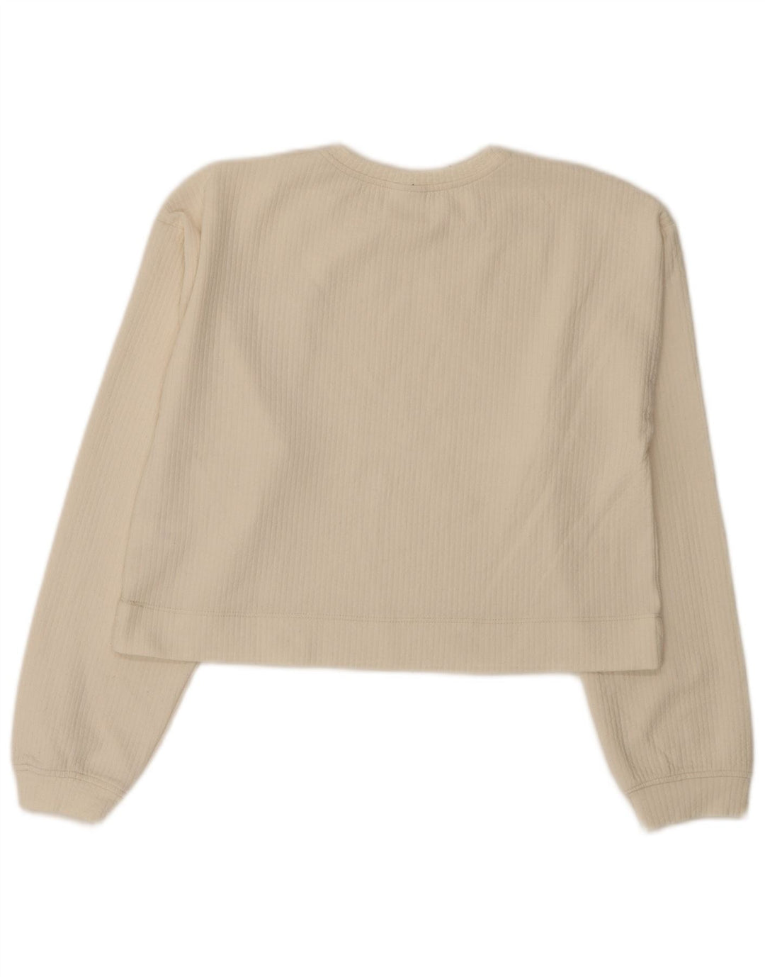 Zara Girls Crop Graphic Top Μακρύ μανίκι 13-14 ετών Λευκός Πολυεστέρας