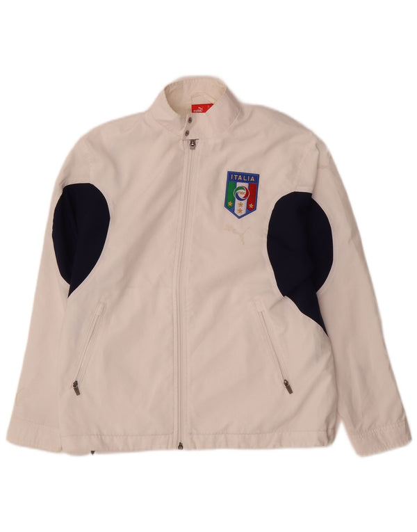 Puma Boys Italia Graphic αθλητική φόρμα Top μπουφάν 11-12 ετών Λευκό Colourblock
