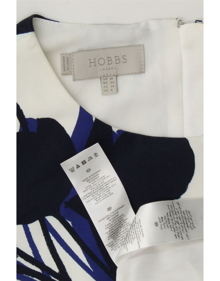 Γυναικείο φόρεμα Hobbs UK 10 Small White Floral Polyester
