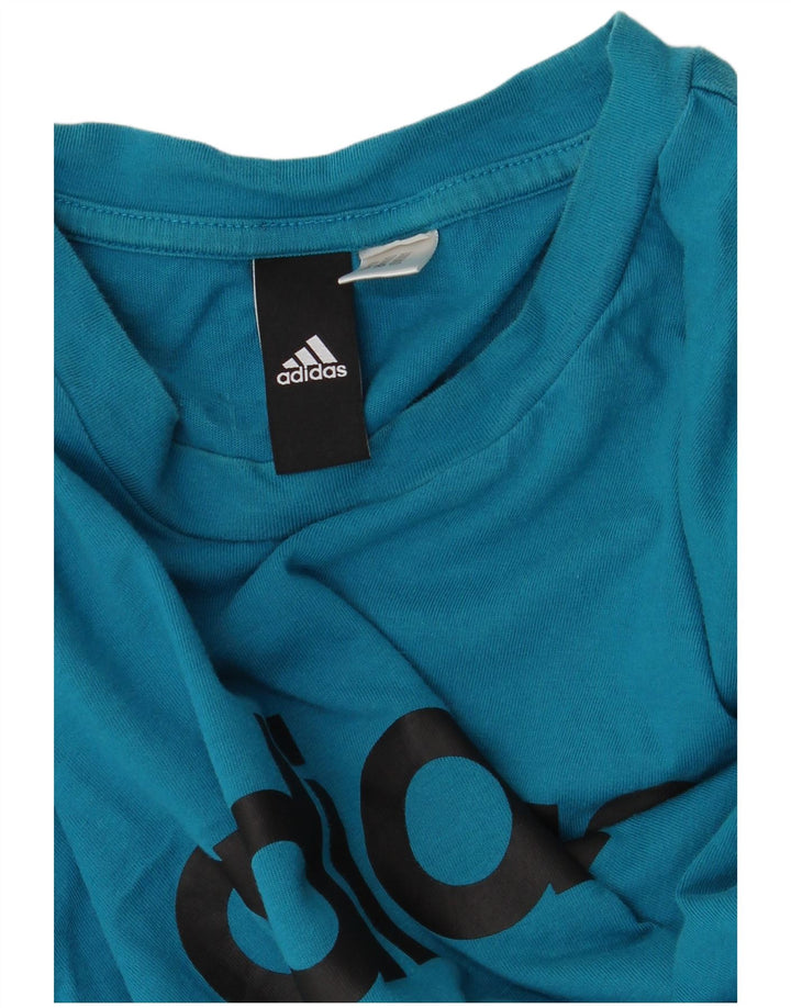 Ανδρικό γραφικό T-Shirt Adidas Top Large Blue