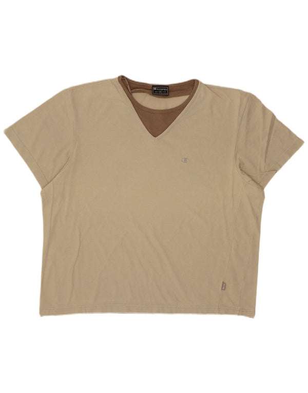 Champion Womens T-Shirt Top UK 18 XL Beige
