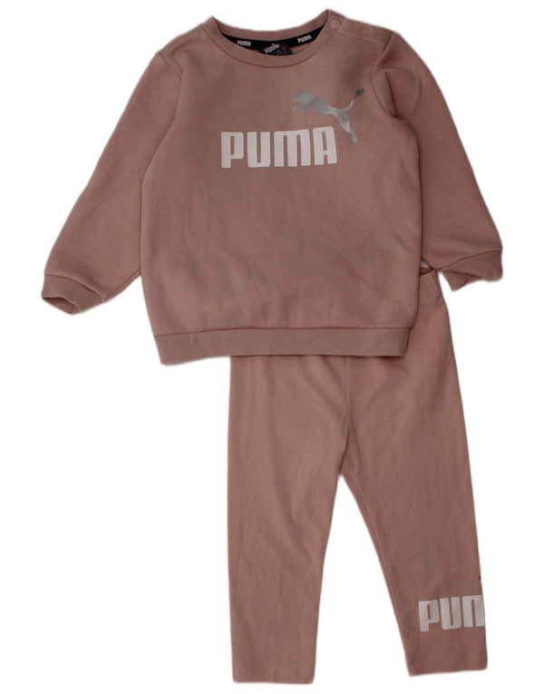 Puma Baby Girls Graphic Ολόσωμη φόρμα 9-12 μηνών Ροζ Βαμβακερή