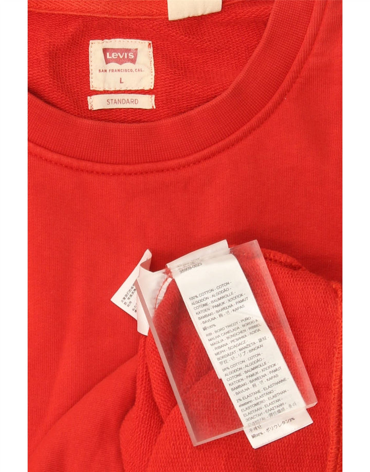 Ανδρικό φούτερ Levi's Standard πουλόβερ με μεγάλο κόκκινο βαμβακερό