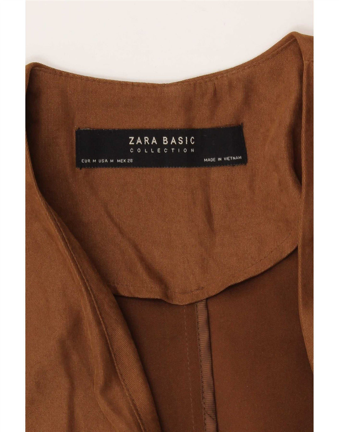 Zara Γυναικεία Ζακέτα με μανίκια 3/4 UK 14 Μεσαίο καφέ