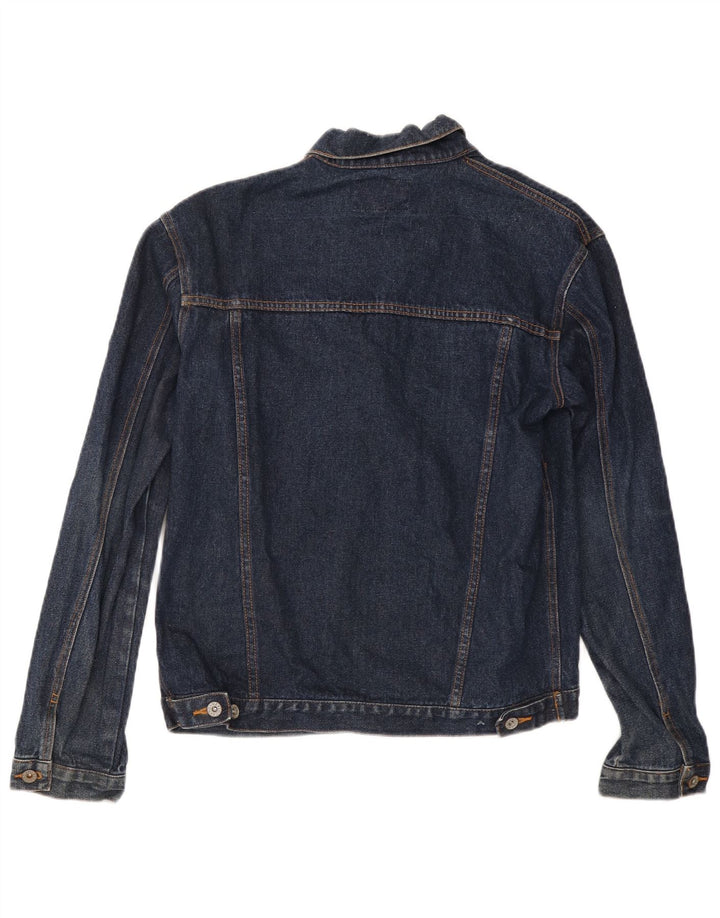 VINTAGE Mens Denim Jacket UK 42 XL Navy Blue Cotton