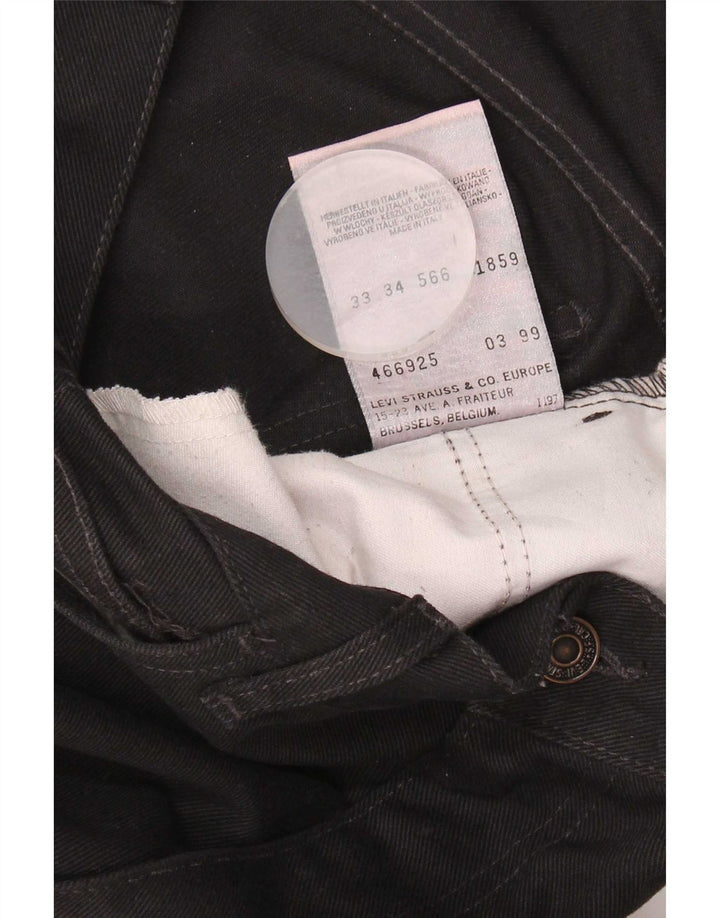 Ανδρικό τζιν Levi's Straight W33 L29 Μαύρο βαμβακερό