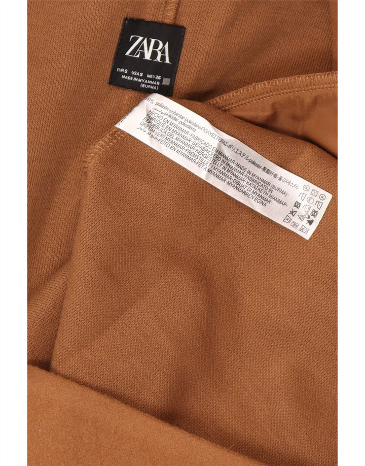 Zara Γυναικείο Ανοιχτό Πανωφόρι UK 10 Small Beige Polyester