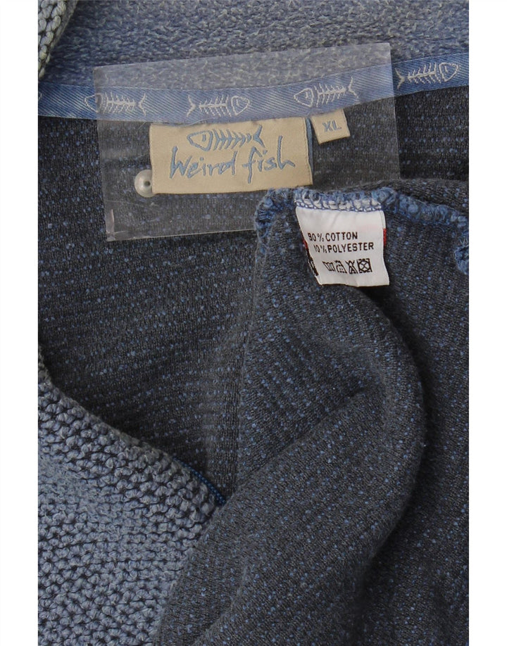 Ανδρικό φούτερ Weird Fish με φερμουάρ Jumper XL Μπλε βαμβακερό
