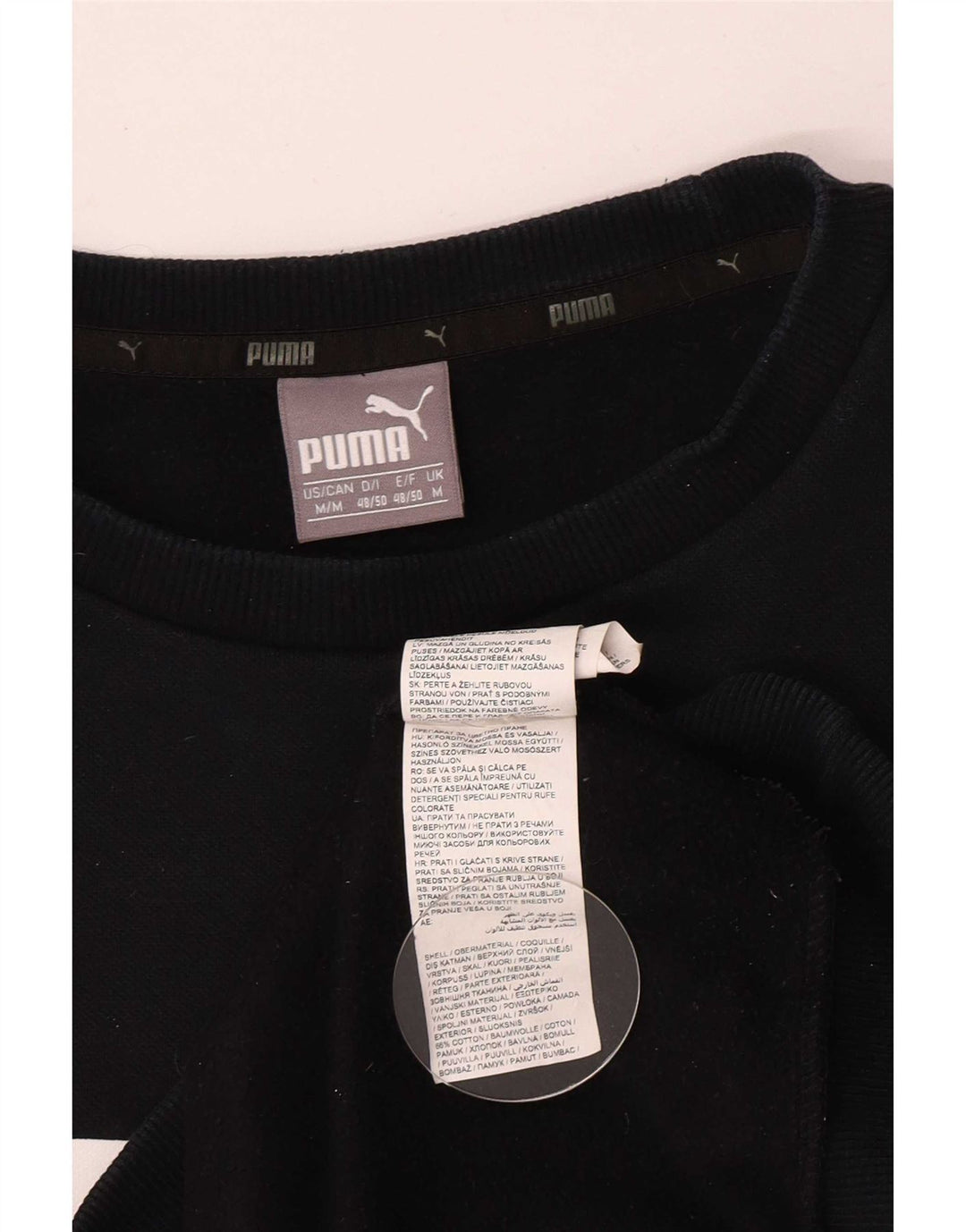 Ανδρικό γραφικό φούτερ Puma Jumper Μεσαίο μαύρο βαμβακερό