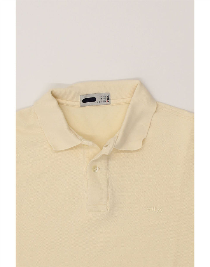 FILA Mens Polo Shirt IT 48 Medium Yellow Cotton Vintage Fila and Second-Hand Fila from Messina Hembry 