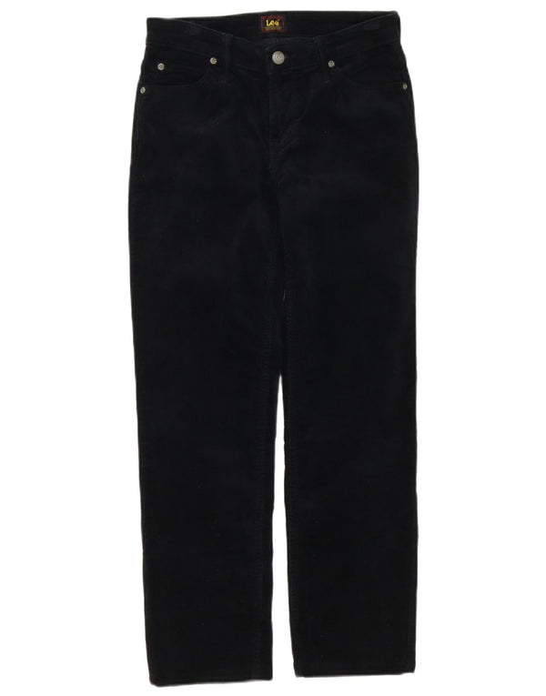 Lee Womens Marion Straight Corduroy Παντελόνι W27 L27 Μαύρο Βαμβακερό