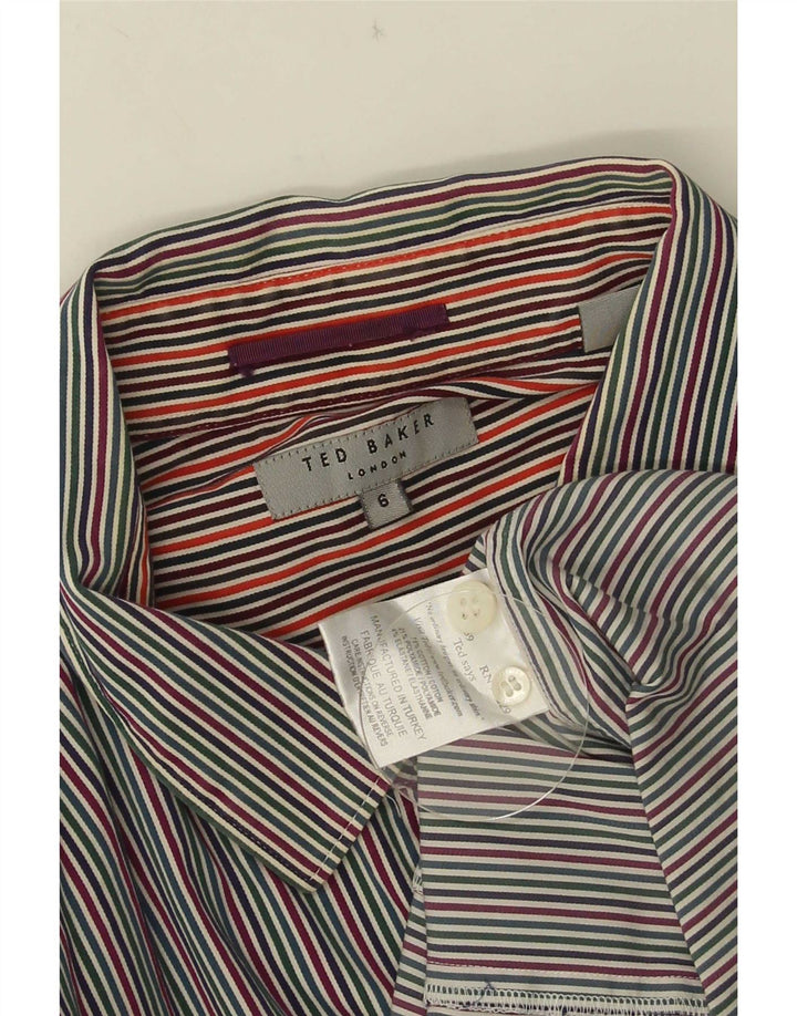 Ted Baker Ανδρικό Πουκάμισο 6 2XL Πολύχρωμο Βαμβακερό με ρίγες