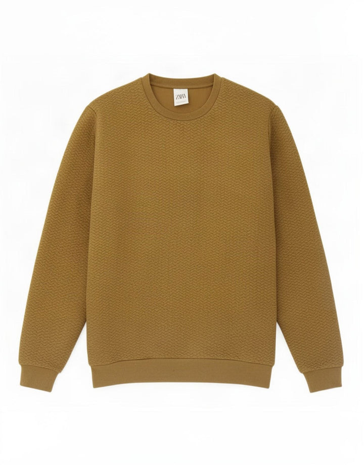 Zara Ανδρικό Φούτερ Jumper Μικρό Χακί