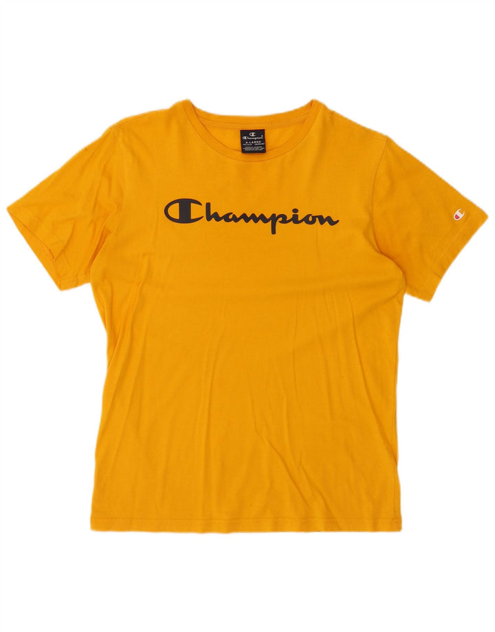 Γραφικό T-Shirt για κορίτσια CHAMPION Top 13-14 ετών XL Κίτρινο