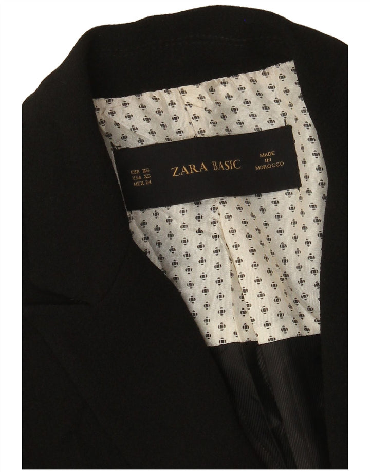 Zara Γυναικείο Μπουφάν Blazer UK 6 XS Μαύρο με 1 κουμπί