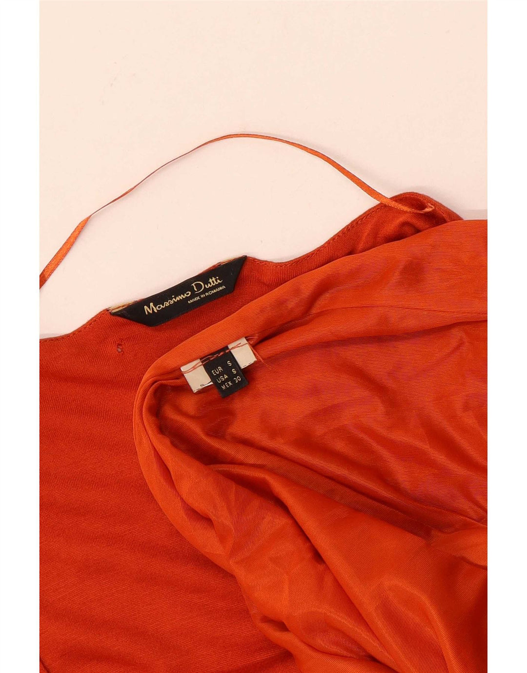 Massimo Dutti Γυναικείο Βασικό Φόρεμα UK 10 Small Orange