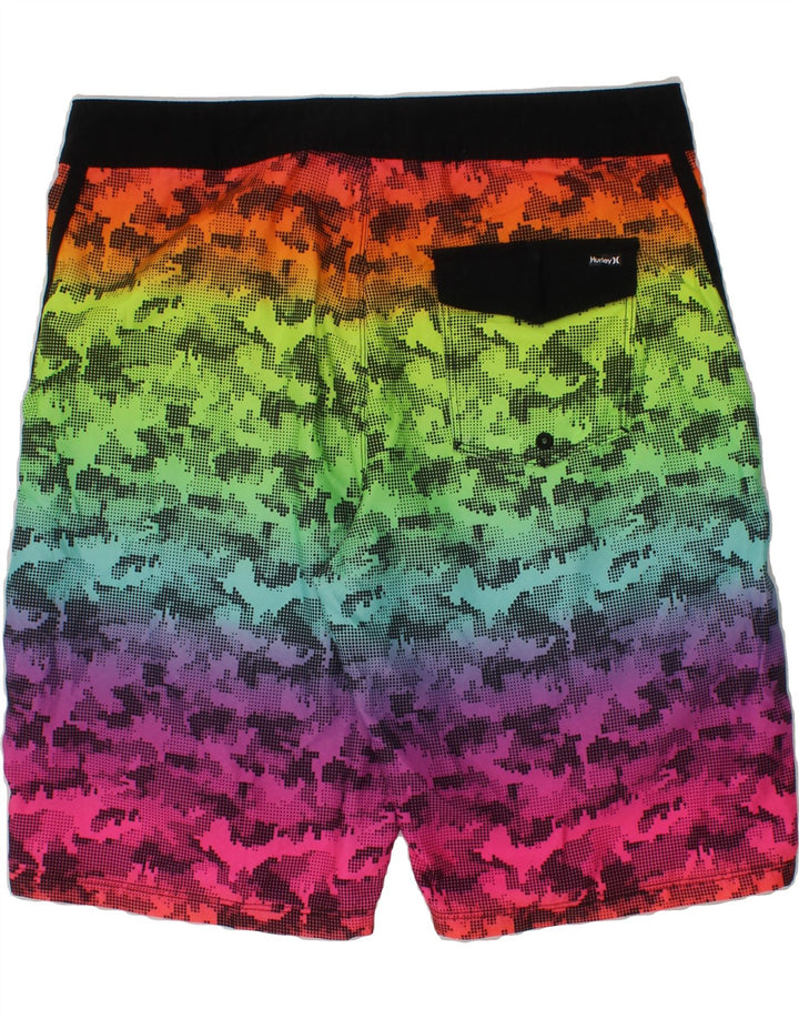 HURLEY Boys Swimming Shorts 15-16 Years  Multicoloured Camouflage Vintage Hurley and Second-Hand Hurley from Messina Hembry 