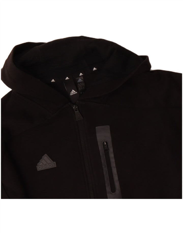 Ανδρικό πουλόβερ με κουκούλα με φερμουάρ ADIDAS Small Black