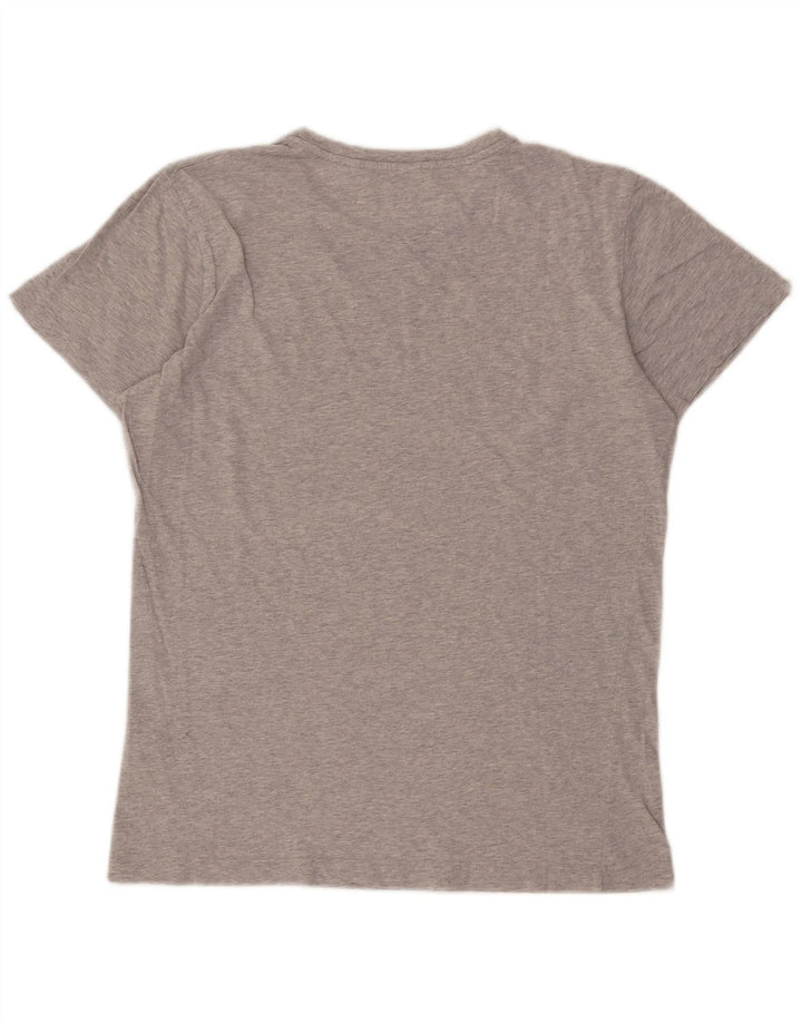 Ανδρικό γραφικό T-Shirt Diesel Top Βαμβακερό μεσαίο γκρι