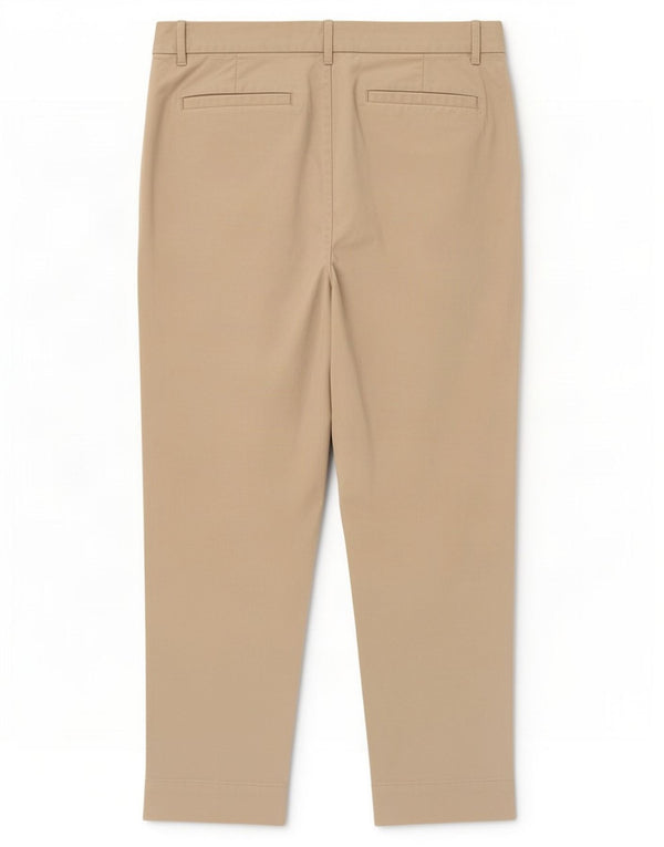 Marks & Spencer Γυναικείο Παντελόνι Chino Crop UK 20 2XL W38 L26 Beige βαμβακερό