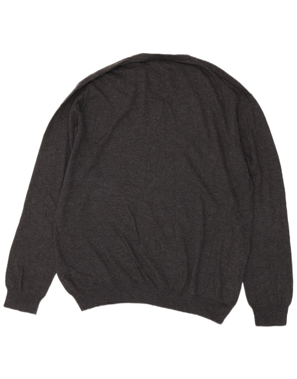 Ανδρικό πουλόβερ Gant V-Neck Jumper 2XL Γκρι βαμβακερό