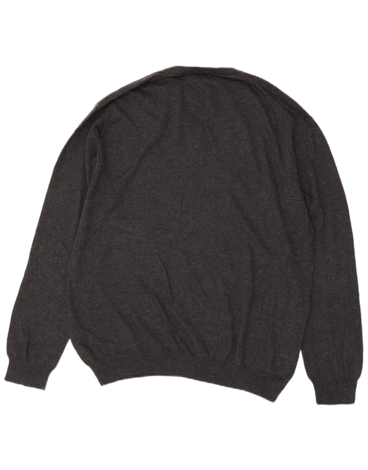 Ανδρικό πουλόβερ Gant V-Neck Jumper 2XL Γκρι βαμβακερό