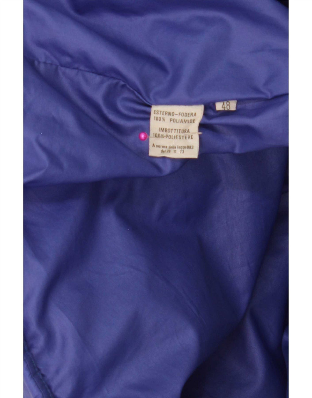 Vintage Ανδρικό μπουφάν με επένδυση IT 48 Medium Blue Colourblock Polyamide