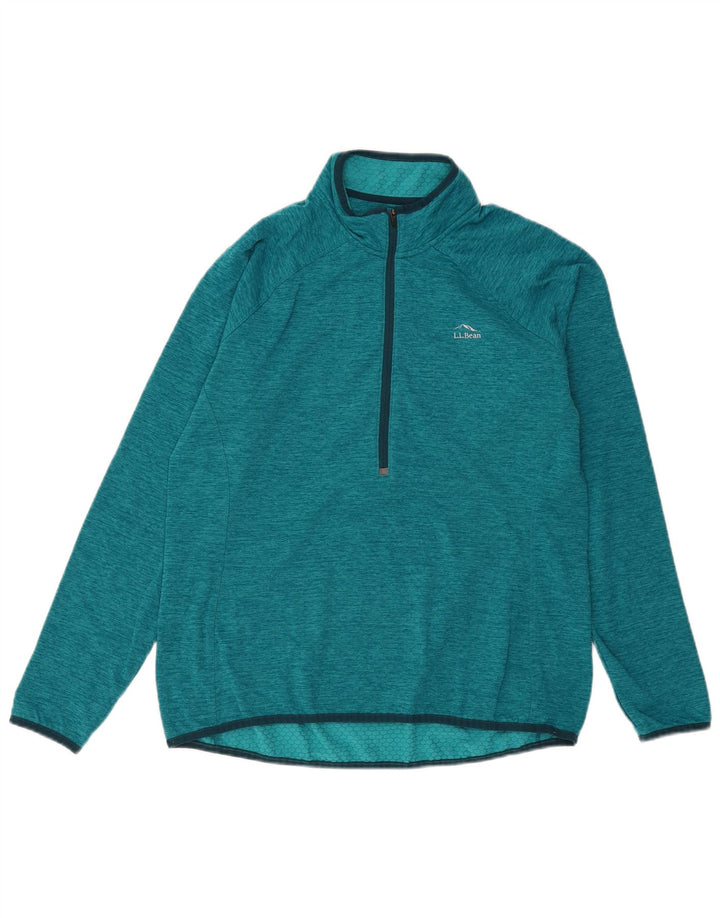 Γυναικεία φόρμα πουλόβερ με φερμουάρ L.L.Bean Top UK 16 Large Green Polyester